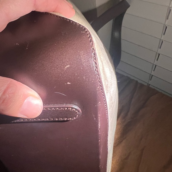 Salvatore Ferragamo brown leather straps and tan suede bag. Great condition - Picture 4 of 16